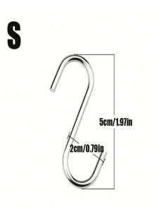 5/10/20/30/50PCS S-Shaped Metal Hooks,Heavy Duty Stainless Steel S-Hook With Scratch Resistant Cap - Small S-Shaped Hooks For Hanging Kitchen Utensils, Pans, Pots, Clothes, Bags, Towels, Plants,Adjustable, Wall Mounted Accessory Organizer(Random Color) Back To School