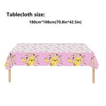 pokemon 1 Pezzo Tovaglia Pokemon, Decorazioni per Feste di Compleanno, Decorazioni per Feste a Tema Pikachu, Tovaglia Monouso, Tovaglia Giocattoli, Regali, Forniture per Feste (180 cm * 108 cm)
