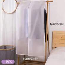 1pc Hanging Garment Bag, Transparent Clothing Cover Protector For Suits, Coats, Dresses, Storage Organization, Anti-Dust Clothing Protector Bag For Wardrobe Clothing Protective Cover, Dust-Proof Clothing Cover, Wardrobe Protective Cover, Clothing Dust-Proof Cover, Clothing Cover, Long Clothing Cover, To Prevent Dust, Moisture, Insect Pests, Travel Clothing Bag, Portable Clothing Cover, Foldable Clothing Protective Cover, Seasonal Clothing Protection, Seasonal Clothing Storage Cover, Moisture-Proof Clothing Bag, Transparent Dust-Proof Cover, Dress Dust-Proof Cover, Wedding Dress Protective Cover, Suit Cover, Workwear Cover, Clothing Used In Formal Occasions, To Prevent Dust, Wrinkles And Quality Degradation, Suitable For Hanging Dresses, Wedding Dresses Or Business Suits. Wedding Dress Storage,Personalized Wedding Favors,Wedding Decor,Groom Dust Cover,Bride,Bridal,Best Man, Bridesmaid
