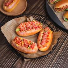 1pc Realistic Tomato Cheese Hotdog Bread Model, Home Decor Food Prop, Toast Accessory, Fridge Magnet, Craft - Multicolor - View 4