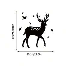 1pc 3D Acrylic Nordic Deer Wall Decor, Creative Animal Home Decor For Living Room And Bedroom, New Style Self-Adhesive Wall Sticker