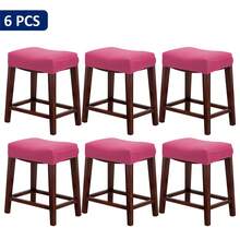 2/4/6pcs Solid Color Milk Silk Bar Stool Covers, Modern Minimalist Plain Color Bar Stool Slipcovers, Suitable For Kitchen, Dining Room, Small Bar Stools Protection And Decoration - Multicolor - View 17