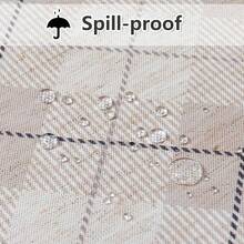 MYSKY HOME Faux Linen Table Cloth Nappe Table Rectangulaire 60x84 Inch, Boho Tablecloth Dustproof Table Cover Kitchen Party Holiday Wedding Banquet, Beige With Beige Tassels