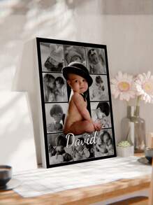 1pc Custom Photo Text Canvas Print Canvas Poster, Custom Name, Custom Text, Personalized Gift, New Baby Gift, Gift For Baby Girl, Gift For Baby Boy, New Parent Gift, Keepsake, Canvas Prints With Your Name On Custom Wall Art For Bedroom, Living Room, Wedding, Baby, Pet, Family, Love, Couple, Friend, Picture, Photo, Framed Wall Art,Christmas Gift,Best Friend,Family Gift,Birthday Gifts,Gift For Family/Friend Back To School