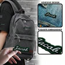 定制 1/3/5 件刺绣姓名贴片 - 个性化 3-6 英寸熨烫/缝制标签，适用于包包、背包、夹克、帽子，非常适合返校毕业礼物、妈妈礼物和日常使用的背包装饰