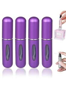 4pcs Perfume Atomizer, Portable Fine Mist Spray Bottle, 5ml Refillable Travel Perfume Sprayer With Simple Pump Design, Suitable For Perfume, Essential Oils, Cologne, Liquids - Multicolor - View 11