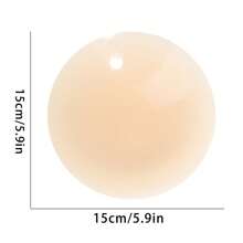 Plus Size Women's Silicone Nipple Covers, Invisible, Waterproof, Sweatproof, Adhesive Bra Pasties, Strapless Bra, Nude Feel, Suitable For Swimwear, Dresses, Pajamas, Bikini, Wedding Dress, Activewear, Reusable And Washable Nipple Covers