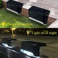 16 Pack Solar Deck Lights Outdoor, IP44 Waterproof Solar Fence Lights, LED Garden Step Lights Auto On/Off For Fence, Yard, Patio, Stairs, Railing, Wall Landscape Lighting700mAh Battery. - 16PC Black Basic - View 4