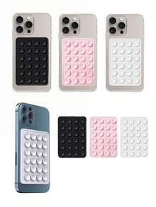 1pc Thickened Version Silicone Suction Cup Phone Holder, Cell Phone Suction Cup, Octobuddy, Adhesive Phone Holder, Hands Free Adhesive Phone Grip (For Selfies And Videos) For A Secure Hold. - Multicolor - View 2