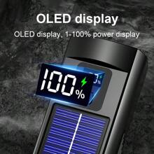 Luz Solar Recarregável para Bicicleta, À prova d'água com Visor Digital, Equipamento de Ciclismo Multifuncional, Luz de Ciclismo Noturna Ultra Brilhante, Anti-ofuscante, Fácil de Desmontar e Montar, Luz de Ciclismo para Atividades ao Ar Livre