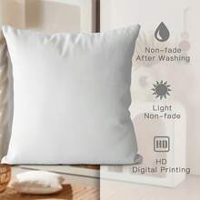 4pcs Set Modern White Decorative Pillow Covers With Zipper Closure - Machine Washable Polyester, Contemporary Design For Home, Car, Bedroom, Office | Minimalist Decorative Pillow Covers, Inserts Not Included