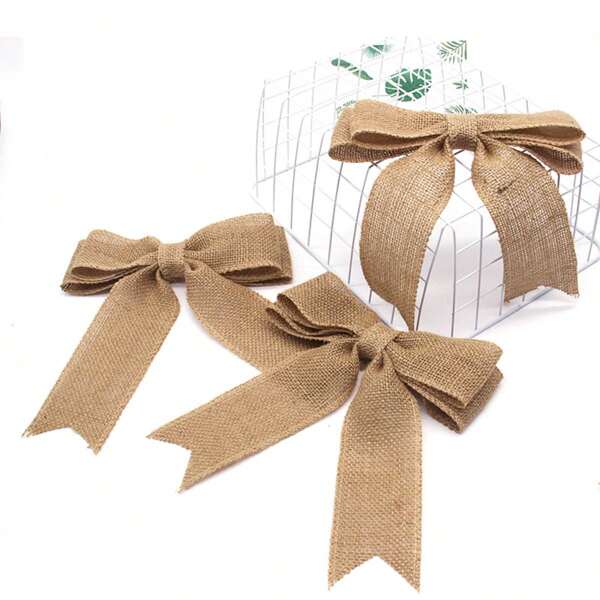Laço de Fibra Grossa Artesanal Vintage, Decoração DIY para Festa de Formatura, Casamento, Natal, Aniversário, Presente de Feriado