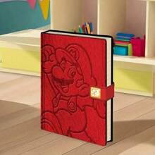 SuperMario 5pcs/Set Learning Notebook, Diary Book With Neutral Pens, Creative Cartoon Character Design, Portable For Daily Office And Study, Suitable For Business, School, Office Writing, Party Gift, Painting Tool, Notebook Pen Set Delicate Gift School Supplies,Back To School