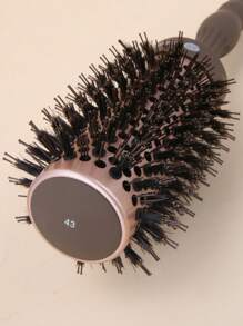 1pc Stylance Nano Ionic Ceramic Hair Salon Brush With Nylon Pins & Boar Bristle Tapered Handle For Hairstyling