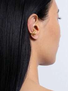 1 pièce élégante manchette d'oreille ouverte géométrique accessoire élégant à la mode adapté à un usage quotidien pour les femmes