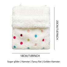 Single Selling, Soft And Comfortable, Breathable And Sturdy, Metal Hook Hanging Design, Exquisite Workmanship, Healing Color, Elegant Pet Sleeping Bag And Hanging Nest, Suitable For Use In Pet Cages, Suitable For Small Pets Such As Golden Bears, Hamsters, Chipmunks, Sugar Gliders, Flying Squirrels, And Small Bird Pets