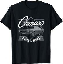 Chevrolet Camaro Clásico Muscular EE. UU. | # 33257 Camiseta - Negro - Ver 1