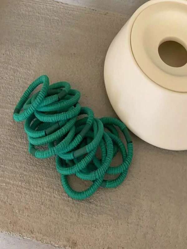 10pcs Solid Color Casual Synthetic Fiber Simple Colorful Ruched Basic Hair Scrunchies, Sweet Thick Ponytail Holders, High Elastic Hair Ties, Spring/Summer/Autumn/Winter, Hair Tie ,Hair Accessories, Hair Elastics, Hair Rubber Bands, Hair Bobbles ,Gym Sport Outfit