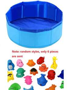 趣味猫科绿洲 - 互动式戏水池，带漂浮鱼玩具，可折叠 PVC 戏水盆，便携式，无需电池，易于安装，室内宠物猫用游戏盆，耐用塑料可折叠 1 件猫用戏水盆互动娱乐套装，带人造鱼，室内宠物浴池，无需电池