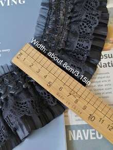 1/2/4/8/12/20 Yards, 8cm Wide Elastic Lace Trim, Pleated Organza Lace Edging, Ribbon, Sewing Craft, Doll Clothes, Wedding Dress Decorative Accessories - Multicolor - View 6