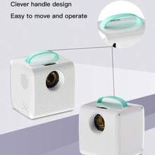BDQ Mini Projector, Small Movie Projector, HD Portable Smart Projector720P Video Analysis Play Movies,  Holiday Gift Ldea-USB Interface, Compatible With Wired Connection Smartphones,Laptops - 美規A型插(110-127V) - 查看 7