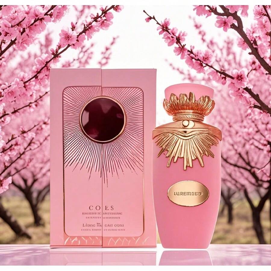 Neutral Luxury Gift Box Perfume, 3.4 Oz (100 Ml) Capacity, Blends Floral And Fruity Scents, Long-Lasting Fragrance. The Appearance Exudes Luxury And Suits Any Occasion; It's An Excellent Choice For Holiday Gifts. - Pink - View 1