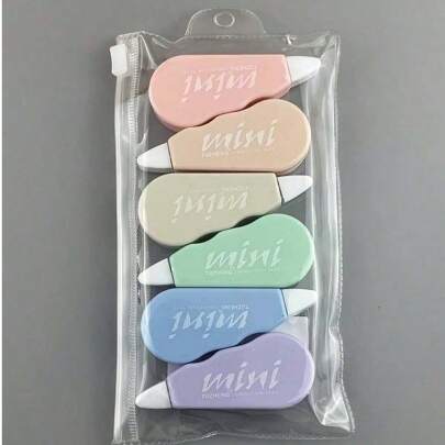 6 Pieces Portable Creative Mini Letter Whiteveil Correction Tape, Back To School Essentials, For School Office, Macaron Color, Small Fresh Personalized Stationery, Gifts For Students, Gifts For Classmates, Start-Up Gifts, Back To School Gifts,