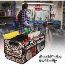 New  Car Trunk Organzier For Suv,Car Organziers And Storage With 6 Big Pocket For Women/Men 50L Waterproof Polyester Trunk Organzier For Minivan/Truck(Medium,Leopard Print) - Leopard print - 查看 7