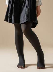 1 Par de Medias de Baile para Niños con Fondo Exterior de Estribos Negros