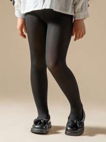 1 Par de Medias de Baile para Niños con Fondo Exterior de Estribos Negros