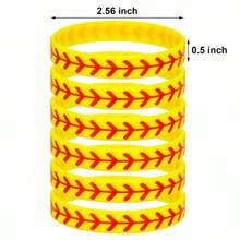 12/24pcs Baseball Silicone Wristbands, Wireless Sports Bracelet, Rubber Wristband Waterproof & Elastic, Suitable For Players, Sports Gifts, Great Gift For Baseball Team