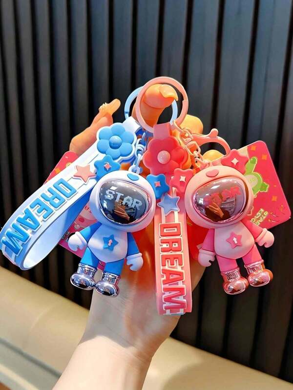 Cute Star Bear Keychain, Mobile Phone Hanger, Home Decoration Hanger, Backpack Decoration Accessories, Colorful Doll Pendant, Car Key Pendant, Holiday Gift