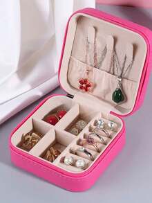 1 件迷你旅行珠宝收纳盒，便携式拉链旅行珠宝收纳盒，女士礼品盒，多功能珠宝展示架，可放置戒指、吊坠、耳环、项链等。- 适合女孩和女士的礼品盒、情人节礼品盒、圣诞礼品盒、圣诞装饰、家居装饰、节日派对装饰包、房间装饰、包、化妆包、梳妆台、旅行、化妆包、旅行必需品、收纳袋、收纳、旅行必需品、化妆品收纳盒、化妆包、化妆品收纳盒、收纳袋、洗漱包、桌面收纳袋、化妆包、化妆收纳、梳妆配件、化妆包、化妆包、珠宝盒、小袋、化妆刷架、刷子架、香水收纳袋 - 彩色 - 查看 17