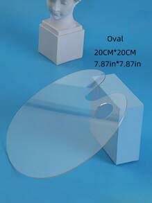 1 Pc Transparent Oval Acrylic Painting Palette For Oil And Watercolor,Back To School,School Supplies