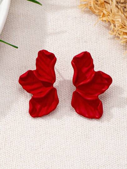 1 par de pendientes con adorno floral de uso fashionable para vacaciones, fiestas, deportes al aire libre