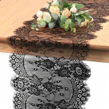 Lace Tablecloth French Lace Table Runner White And Black Floral Lace Edging Tablecloth Romantic Table Runner Wedding Decoration