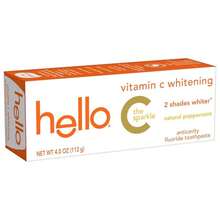 Hello Vitamin C Whitening Toothpaste With Fluoride, Whitening SLS Free Toothpaste, Up To 2 Shades Whiter Teeth, No Peroxide, Safe For Everyday Use, Natural Peppermint, 4.0 Oz - 4 Ounce (Pack Of 1) - View 7