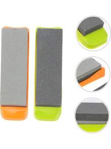 Portable Double-Sided Whetstone, High Hardness Knife Sharpener, High-Quality Double-Sided Oil Stone, Non-Slip Base, Convenient For Home Use, Suitable For Precise Grinding Of Various Knives, Very Suitable For Home Kitchens And Restaurants.