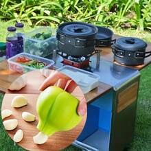 硅胶蒜皮器，形状像大蒜，创意蒜皮剥皮工具，软质材料蒜皮去除器 - 彩色 - 查看 10