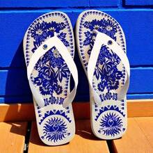 Flip-Flops With Exclusive Print And Absolute Comfort For Every Day - Trắng/Ngói - Xem 1