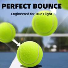 3 pièces Balles de tennis, élément essentiel pour l'entraînement sportif extérieur, balles d'entraînement de match de niveau débutant avec haute élasticité pour les passionnés de sports