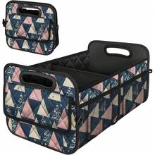 New  Trunk Organzier And Storage With 6 Big Pocket,Car Accessories For Women/Men 50L Waterproof Polyester For Car/SUV/Minivan/Truck(Medium, Triangle) - 三角形 - 查看 1