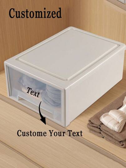 1pc Plastic Stackable Chest Storage Drawer Bins, Storage Organizer Drawer, 1 Pack