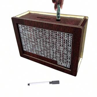 1个10000欧元可重复使用存钱罐，带目标计数器，存钱罐DIY存钱罐工艺品，家居用品，帮助养成储蓄习惯