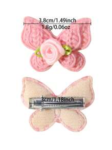 Set cadou 4 buc fete lână tricotat bebeluși pălării lucrate manual croșetat fluture aliaj păr cleme copii agrafe de păr accesorii de păr en-gros