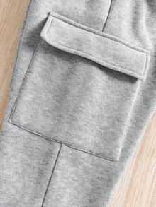 Ensemble Sweat-shirt col rond et pantalon de survêtement avec imprimé voiture pour garçon pré-adolescent - Gris - Voir 6