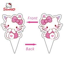 Sanrio Sanrio Hello Kitty Cupcake Toppers, Hello Kitty Birthday Decorations,Hello Kitty Theme Party Supplies