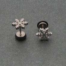 "Everyday Must-Have!Snowflake Hoop Earrings - The Ultimate Casual Accessory For Sweet & Cool Vibes " "Stainless Steel Snowflake Hoop Earrings With Flexible Leather Details - A Versatile Accessory That Flatters All Face Shapes.