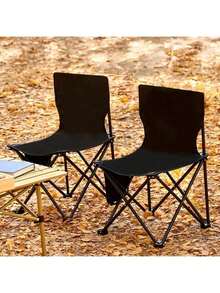 1 件（52x32 厘米）紧凑型便携式折叠椅，配有耐用钢架和牛津布，可折叠户外背包椅，适用于钓鱼、徒步旅行、野餐、露营、海滩、超轻露营椅（随机颜色） - 彩色 - 查看 5