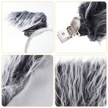 Bộ trang phục sói, băng đô tai sói xám, găng tay và đuôi cho bộ phụ kiện hóa trang Halloween - Xám - Xem 3